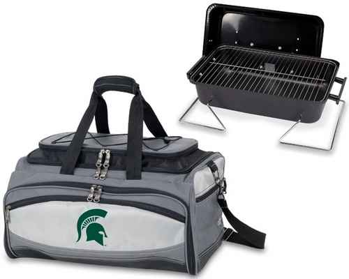 Michigan State Spartans Buccaneer Embr. BBQ Grill Set & Cooler - Click Image to Close