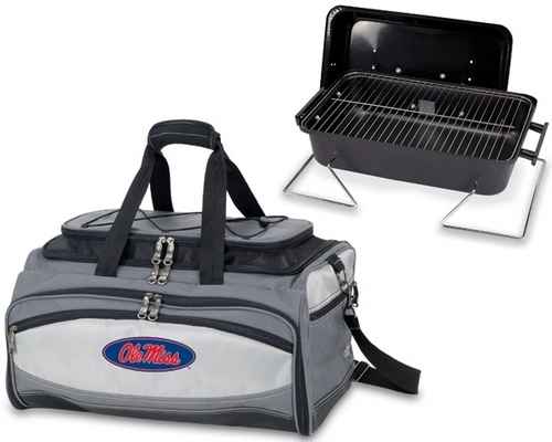 Ole Miss Rebels Buccaneer BBQ Grill Set & Cooler - Click Image to Close