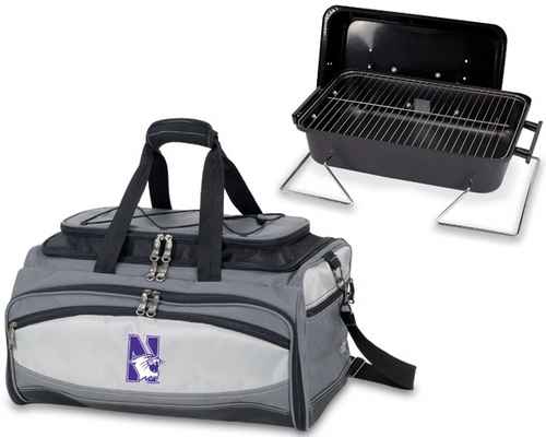 Northwestern Wildcats Buccaneer Embr. BBQ Grill Set & Cooler - Click Image to Close