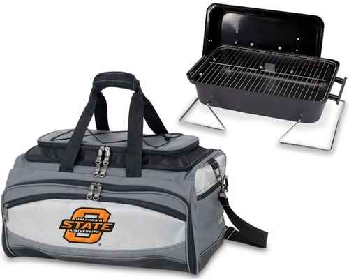 Oklahoma State Cowboys Buccaneer BBQ Grill Set & Cooler - Click Image to Close