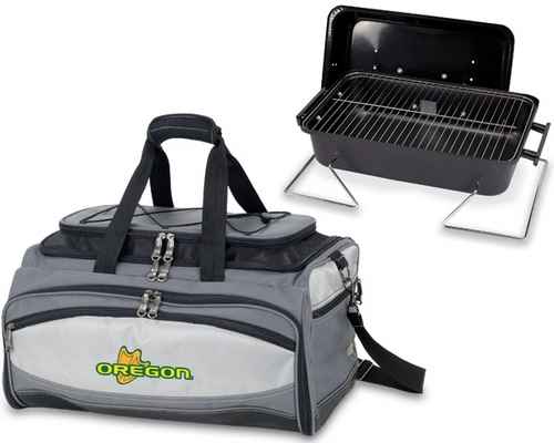 Oregon Ducks Embroidered Buccaneer BBQ Grill Set & Cooler - Click Image to Close