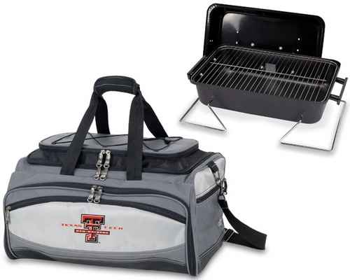 Texas Tech Red Raiders Buccaneer Embr. BBQ Grill Set & Cooler - Click Image to Close