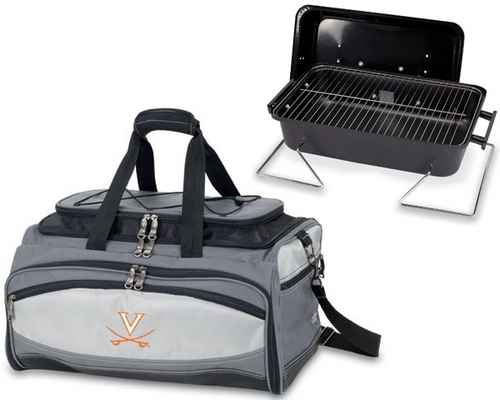 Virginia Cavaliers Embroidered Buccaneer BBQ Grill Set & Cooler - Click Image to Close