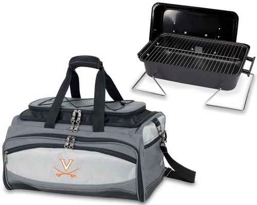 Virginia Cavaliers Buccaneer BBQ Grill Set & Cooler - Click Image to Close