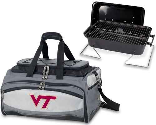 Virginia Tech Hokies Buccaneer BBQ Grill Set & Cooler - Click Image to Close