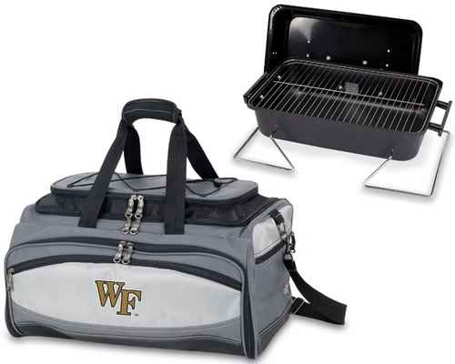 Wake Forest Demon Deacons Buccaneer Embr. BBQ Grill Set & Cooler - Click Image to Close