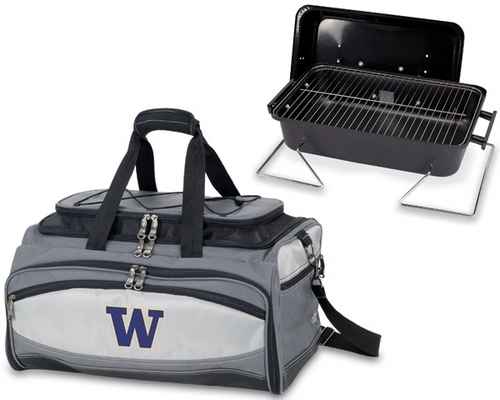 Washington Huskies Embroidered Buccaneer BBQ Grill Set & Cooler - Click Image to Close