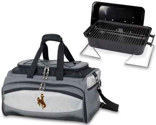 Wyoming Cowboys Buccaneer BBQ Grill Set & Cooler - Click Image to Close