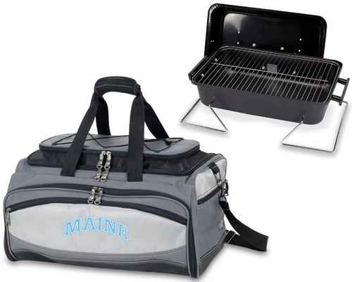 Maine Black Bears Embroidered Buccaneer BBQ Grill Set & Cooler - Click Image to Close