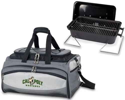 Cal Poly Mustangs Buccaneer BBQ Grill Set & Cooler - Click Image to Close