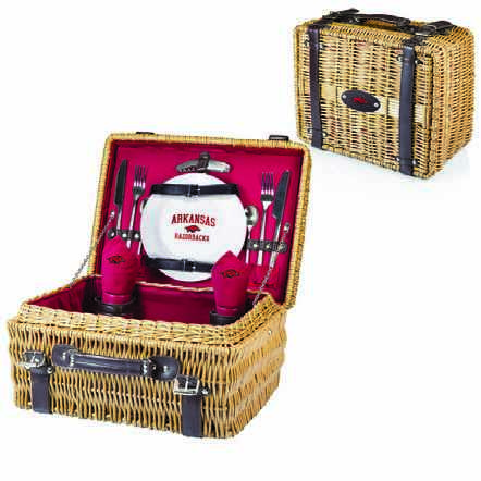 Arkansas Razorbacks Champion Picnic Basket - Red - Click Image to Close