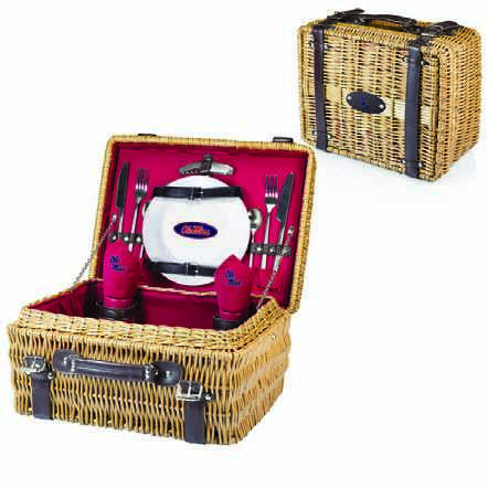 Ole Miss Rebels Champion Picnic Basket - Red - Click Image to Close