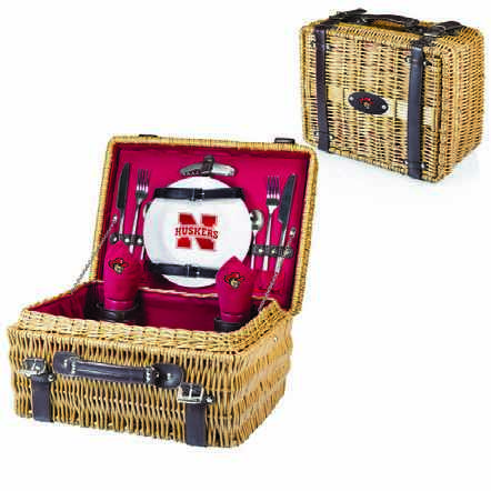 Nebraska Cornhuskers Champion Picnic Basket - Red - Click Image to Close