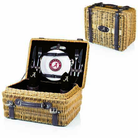 Alabama Crimson Tide Champion Picnic Basket - Black - Click Image to Close