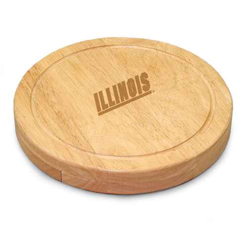 University of Illinois Circo Cutting Board & Cheese Tools - Click Image to Close