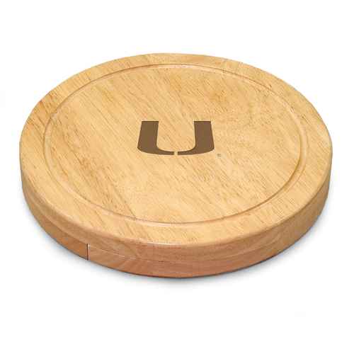 University of Miami Circo Cutting Board & Cheese Tools - Click Image to Close
