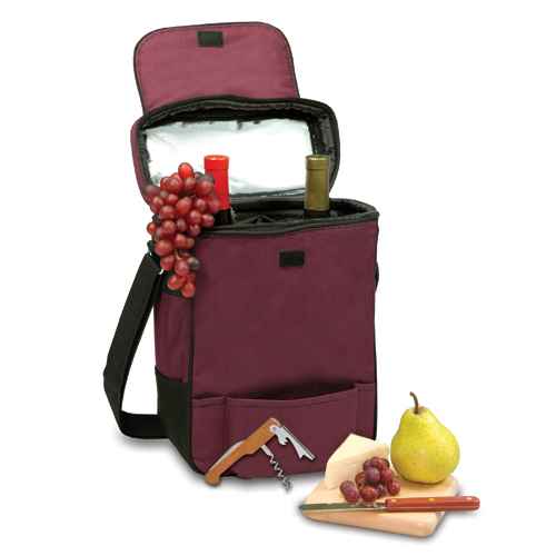 Boston College Eagles Duet Wine & Cheese Tote - Burgundy - Click Image to Close