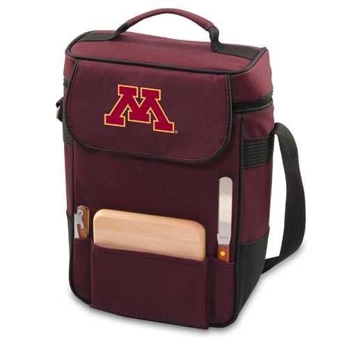 Minnesota Golden Gophers Duet Wine & Cheese Tote - Burgundy - Click Image to Close