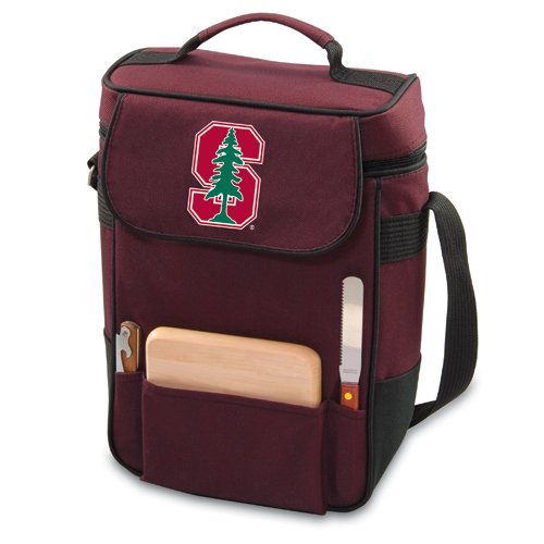 Stanford Cardinal Duet Wine & Cheese Tote - Burgundy - Click Image to Close