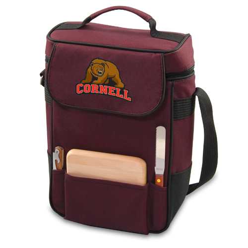 Cornell Big Red Duet Wine & Cheese Tote - Burgundy - Click Image to Close