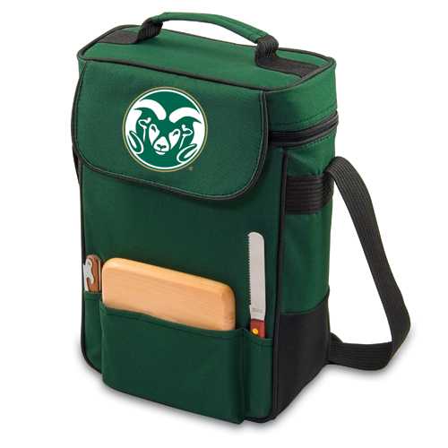 Colorado State Rams Duet Wine & Cheese Tote - Hunter Green - Click Image to Close