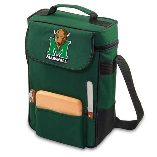 Marshall Thundering Herd Duet Wine & Cheese Tote - Green - Click Image to Close