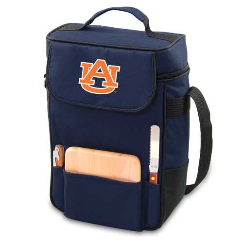 Auburn Tigers Duet Wine & Cheese Tote - Navy - Click Image to Close