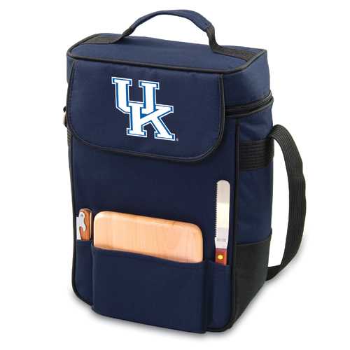 Kentucky Wildcats Duet Wine & Cheese Tote - Navy - Click Image to Close