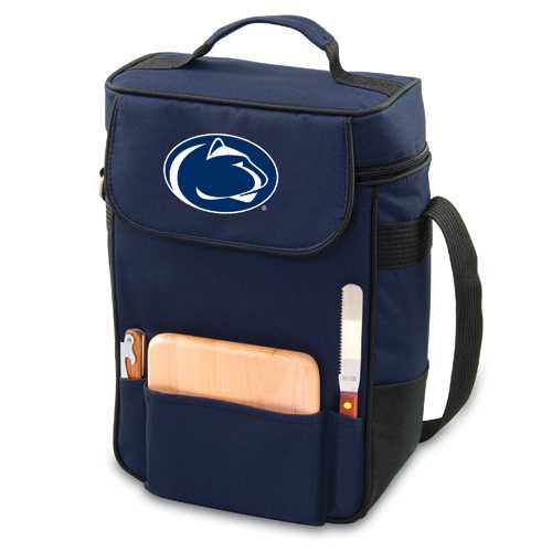 Penn State Nittany Lions Embr. Duet Wine & Cheese Tote - Navy - Click Image to Close