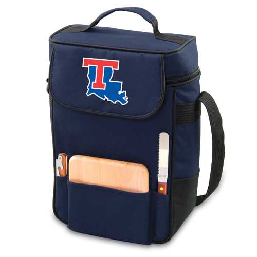 Louisiana Tech Bulldogs Duet Wine & Cheese Tote - Navy - Click Image to Close