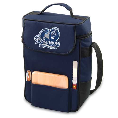 Old Dominion Monarchs Duet Wine & Cheese Tote - Navy - Click Image to Close