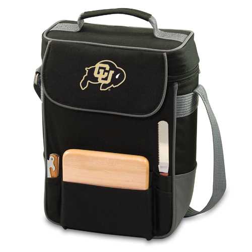 Colorado Buffaloes Duet Wine & Cheese Tote - Black - Click Image to Close