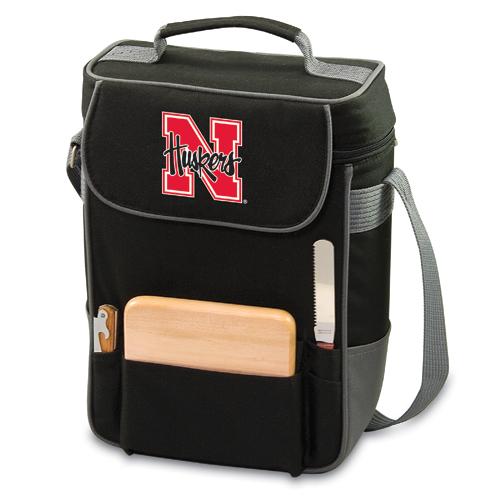 Nebraska Cornhuskers Duet Wine & Cheese Tote - Black - Click Image to Close