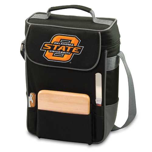 Oklahoma State Cowboys Duet Wine & Cheese Tote - Black - Click Image to Close