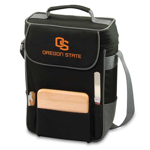 Oregon State Beavers Duet Wine & Cheese Tote - Black - Click Image to Close