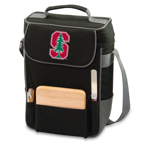 Stanford Cardinal Duet Wine & Cheese Tote - Black - Click Image to Close