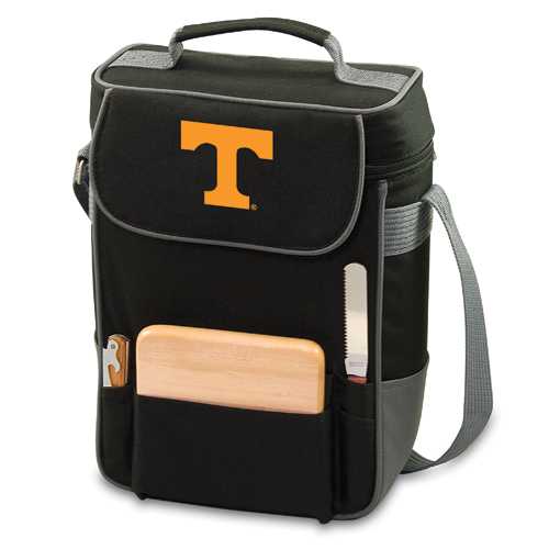 Tennessee Volunteers Embr. Duet Wine & Cheese Tote - Black - Click Image to Close