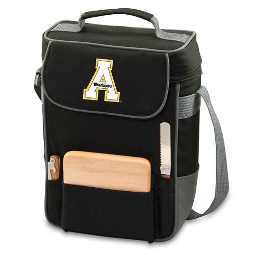 Appalachian State Embr. Duet Wine & Cheese Tote - Black - Click Image to Close