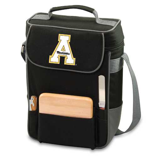 Appalachian State Duet Wine & Cheese Tote - Black - Click Image to Close