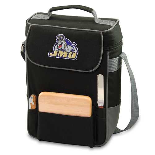 James Madison Dukes Duet Wine & Cheese Tote - Black - Click Image to Close