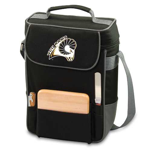 VCU Rams Duet Wine & Cheese Tote - Black - Click Image to Close