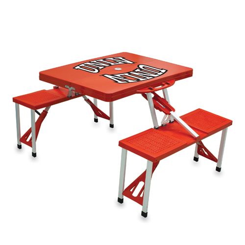 UNLV Rebels Folding Picnic Table with Seats - Red - Click Image to Close