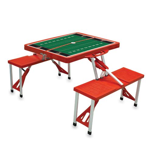 Texas Tech Red Raiders Football Picnic Table with Seats - Red - Click Image to Close