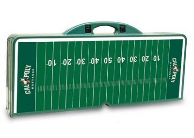 Cal Poly Mustangs Football Picnic Table with Seats -Hunter Green - Click Image to Close