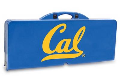 Cal Golden Bears Folding Picnic Table with Seats - Blue - Click Image to Close