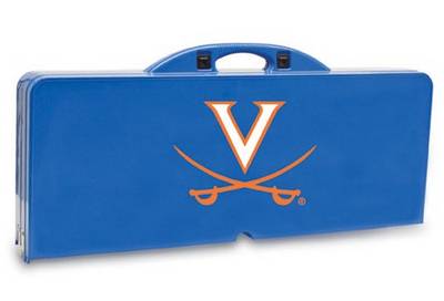 Virginia Cavaliers Folding Picnic Table with Seats - Blue - Click Image to Close