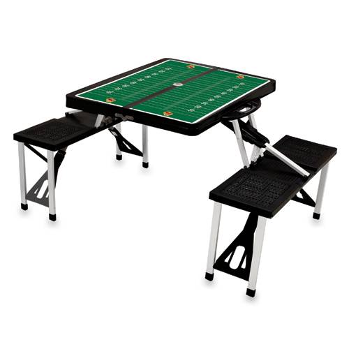 Arizona State Sun Devils Football Picnic Table with Seats -Black - Click Image to Close