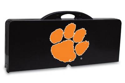 Clemson Tigers Folding Picnic Table with Seats - Black - Click Image to Close