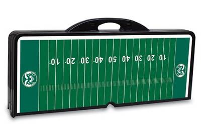 Colorado State Rams Football Picnic Table with Seats - Black - Click Image to Close