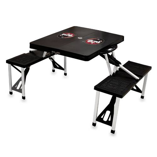 Florida State Seminoles Folding Picnic Table with Seats - Black - Click Image to Close